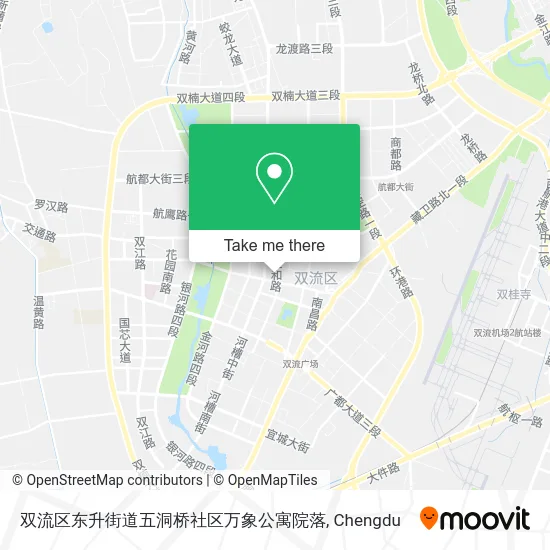 双流区东升街道五洞桥社区万象公寓院落 map