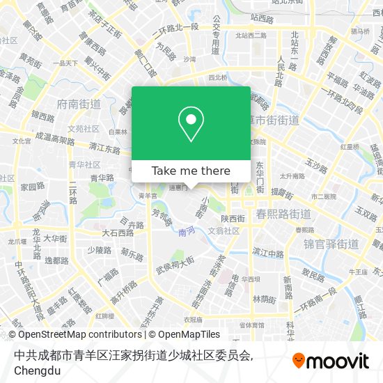 中共成都市青羊区汪家拐街道少城社区委员会 map