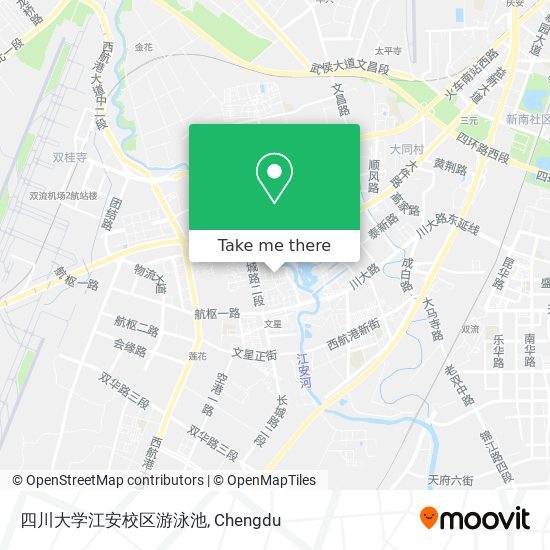 四川大学江安校区游泳池 map