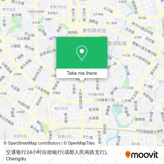 交通银行24小时自助银行(成都人民南路支行) map
