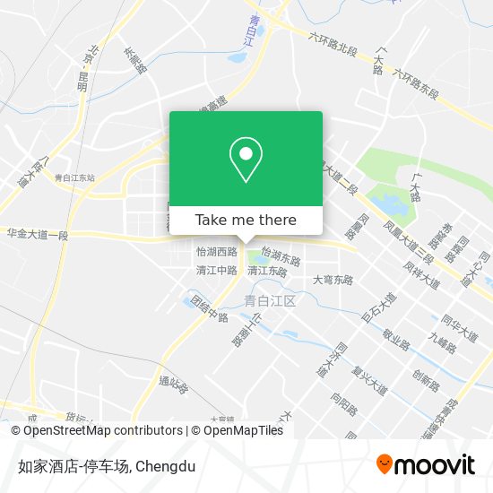 如家酒店-停车场 map