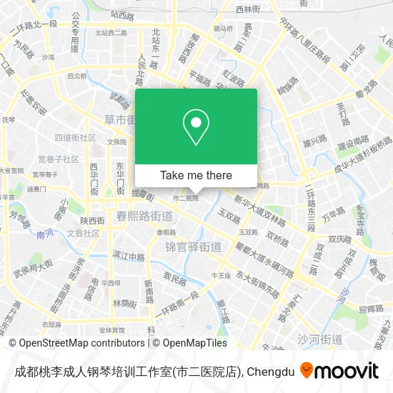 成都桃李成人钢琴培训工作室(市二医院店) map