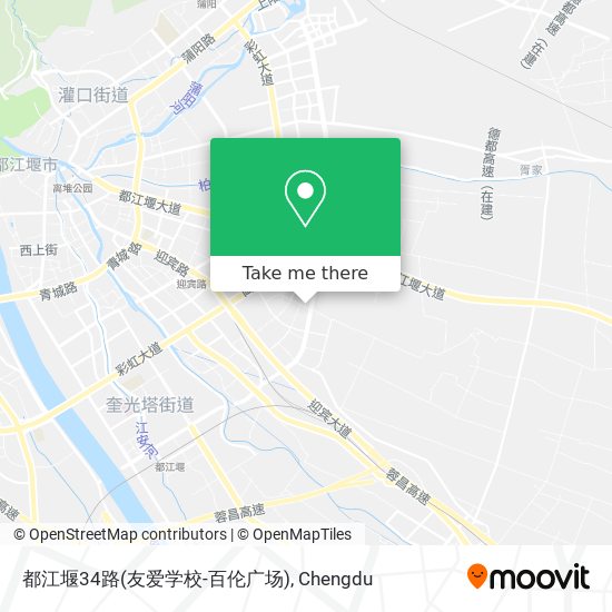 都江堰34路(友爱学校-百伦广场) map