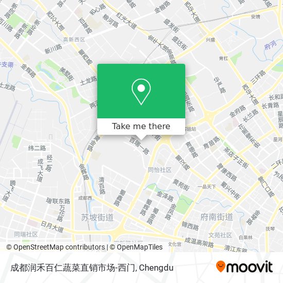成都润禾百仁蔬菜直销市场-西门 map