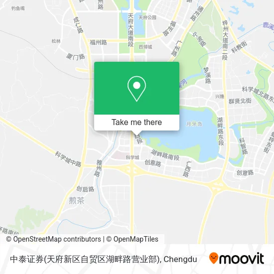 中泰证券(天府新区自贸区湖畔路营业部) map