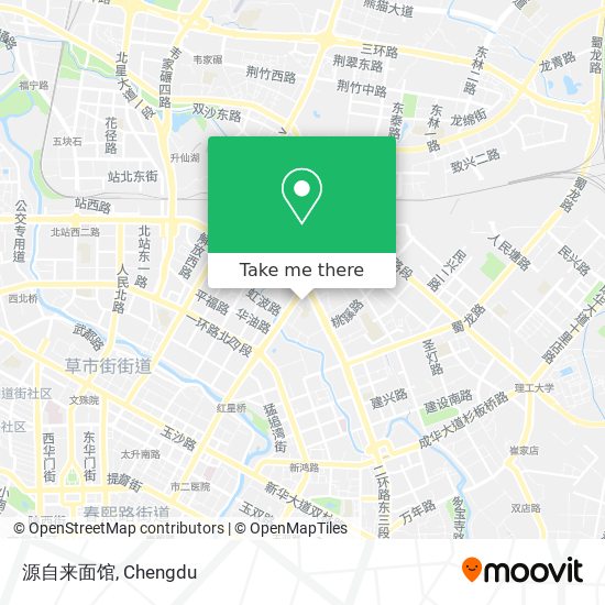 源自来面馆 map