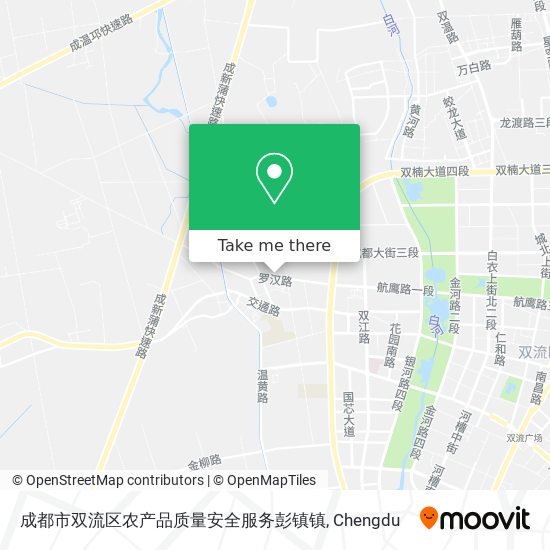 成都市双流区农产品质量安全服务彭镇镇 map