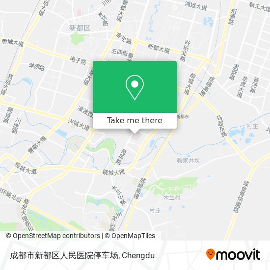 成都市新都区人民医院停车场 map