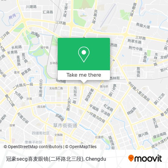 冠豪secg喜麦眼镜(二环路北三段) map