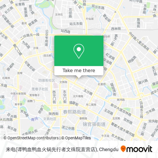 来电(谭鸭血鸭血火锅先行者文殊院直营店) map