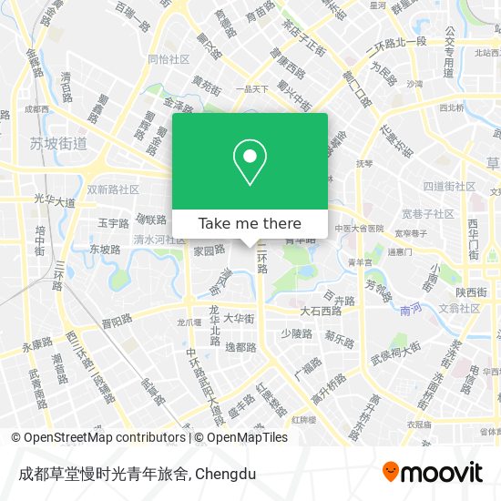 成都草堂慢时光青年旅舍 map