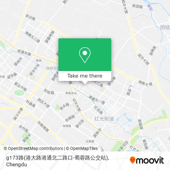 g173路(港大路港通北二路口-蜀蓉路公交站) map