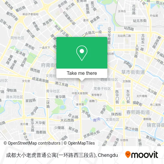 成都大小老虎普通公寓(一环路西三段店) map
