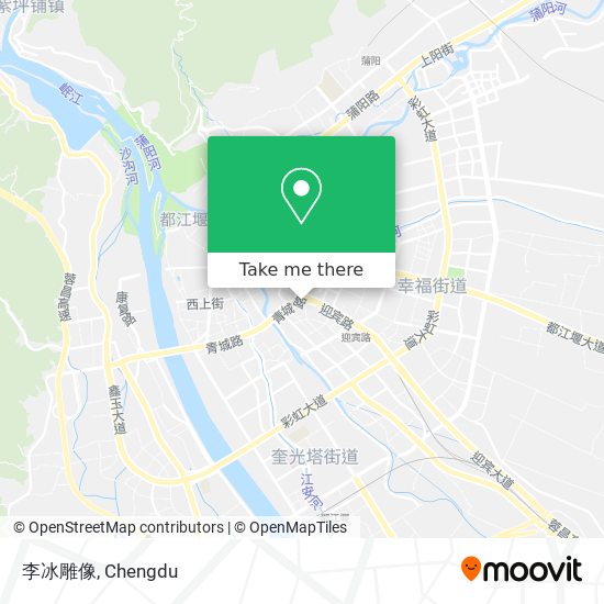 李冰雕像 map