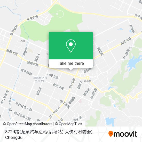 872d路(龙泉汽车总站(后场站)-大佛村村委会) map