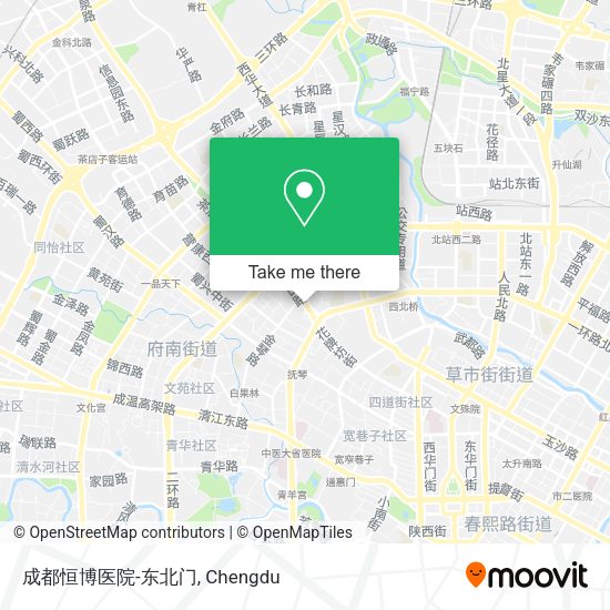 成都恒博医院-东北门 map