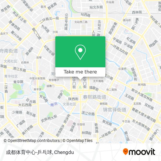 成都体育中心-乒乓球 map