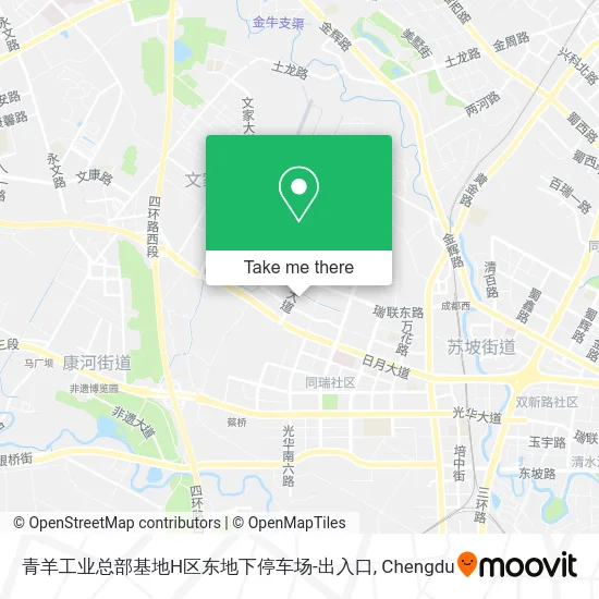 青羊工业总部基地H区东地下停车场-出入口 map