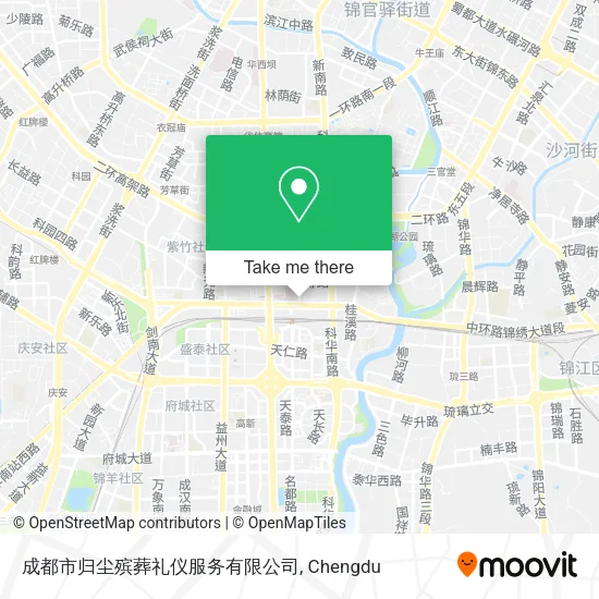 成都市归尘殡葬礼仪服务有限公司 map