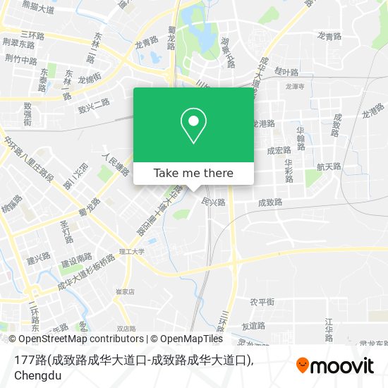 177路(成致路成华大道口-成致路成华大道口) map