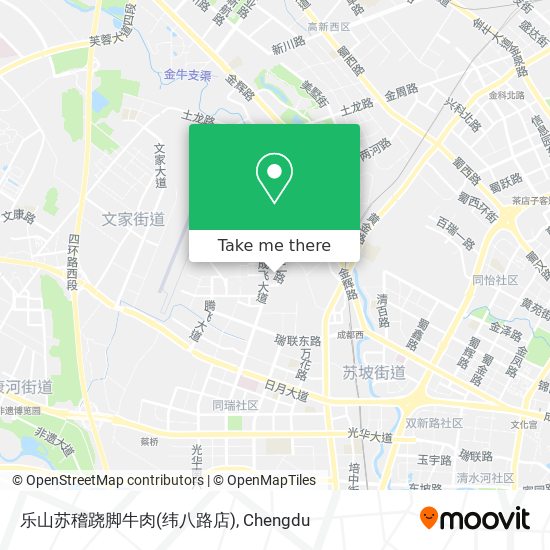 乐山苏稽跷脚牛肉(纬八路店) map