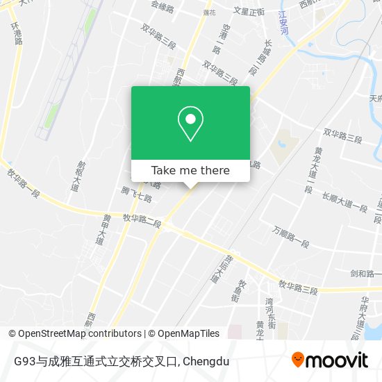 G93与成雅互通式立交桥交叉口 map