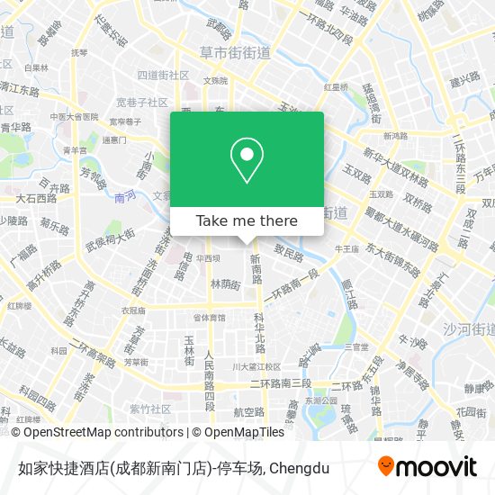 如家快捷酒店(成都新南门店)-停车场 map
