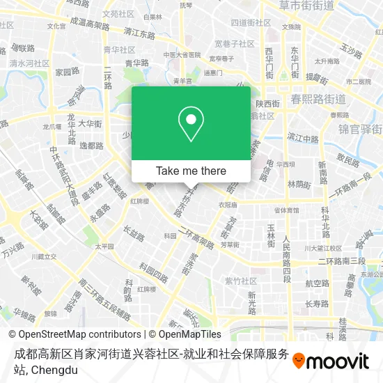 成都高新区肖家河街道兴蓉社区-就业和社会保障服务站 map