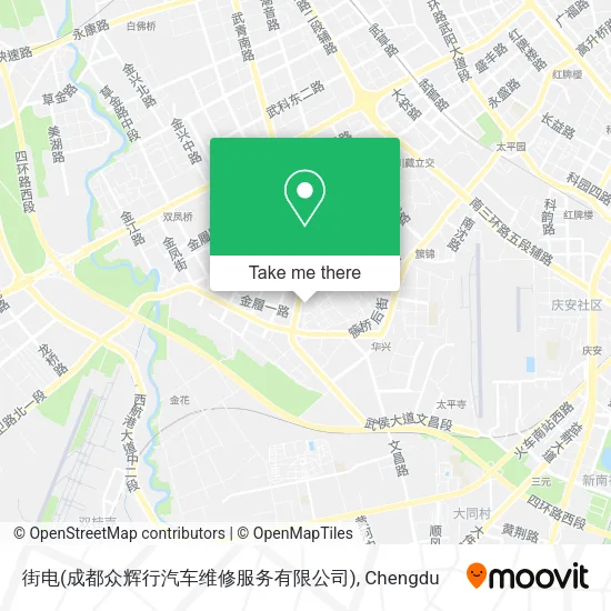 街电(成都众辉行汽车维修服务有限公司) map