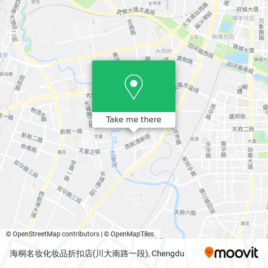 海桐名妆化妆品折扣店(川大南路一段) map