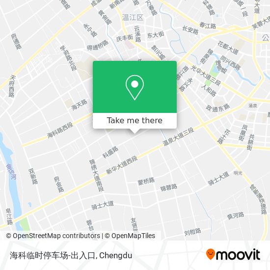 海科临时停车场-出入口 map