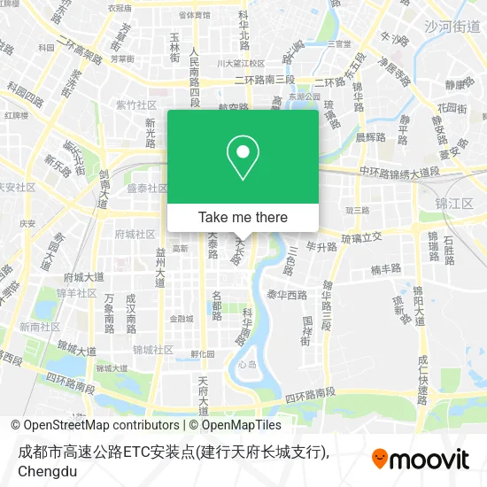 成都市高速公路ETC安装点(建行天府长城支行) map