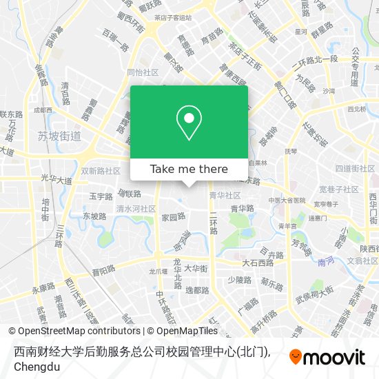 西南财经大学后勤服务总公司校园管理中心(北门) map