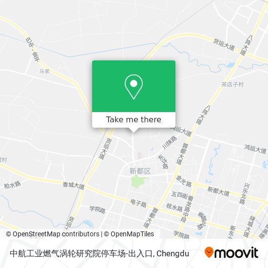 中航工业燃气涡轮研究院停车场-出入口 map
