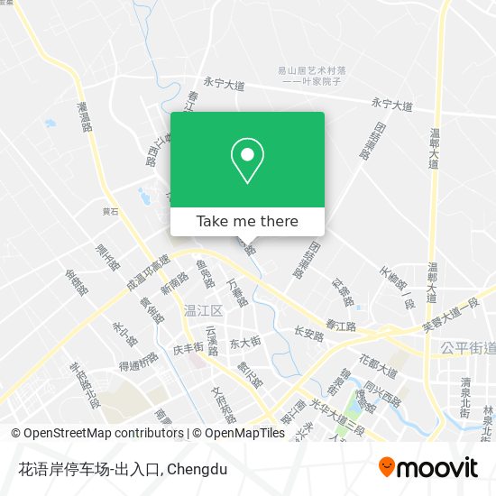 花语岸停车场-出入口 map