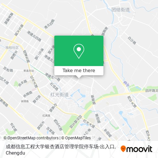 成都信息工程大学银杏酒店管理学院停车场-出入口 map