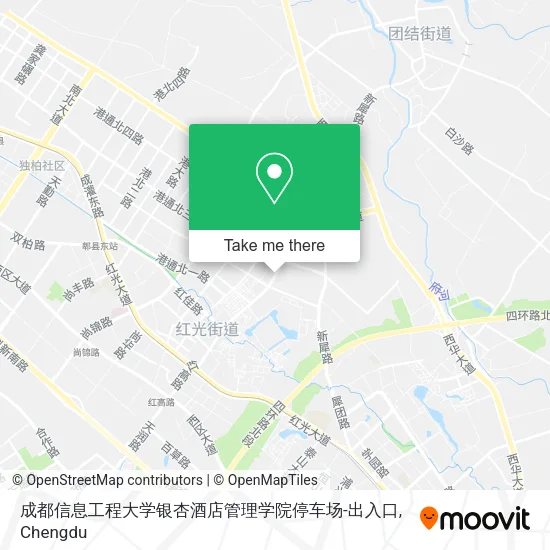 成都信息工程大学银杏酒店管理学院停车场-出入口 map
