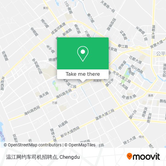 温江网约车司机招聘点 map