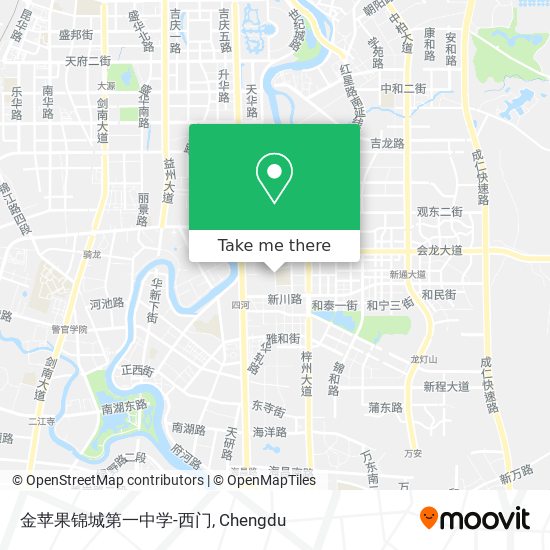 金苹果锦城第一中学-西门 map