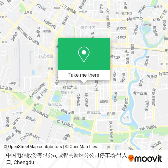 中国电信股份有限公司成都高新区分公司停车场-出入口 map