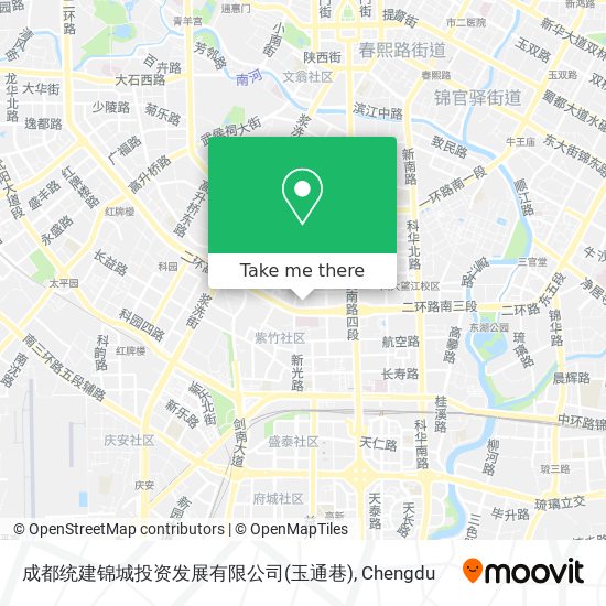 成都统建锦城投资发展有限公司(玉通巷) map