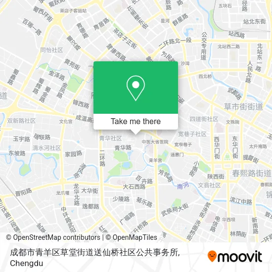 成都市青羊区草堂街道送仙桥社区公共事务所 map