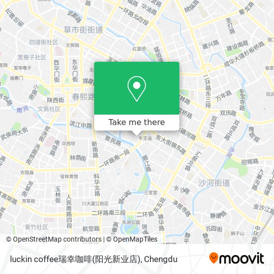 luckin coffee瑞幸咖啡(阳光新业店) map