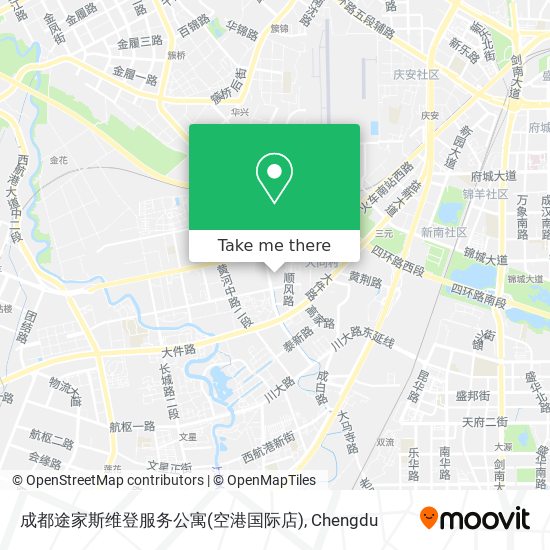 成都途家斯维登服务公寓(空港国际店) map