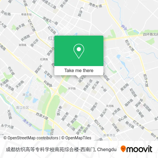 成都纺织高等专科学校南苑综合楼-西南门 map
