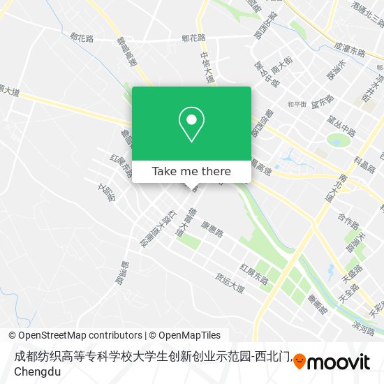 成都纺织高等专科学校大学生创新创业示范园-西北门 map