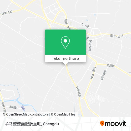 羊马渣渣面肥肠血旺 map