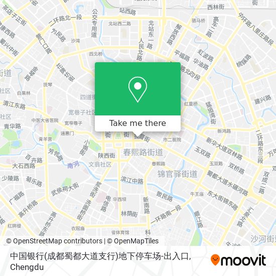 中国银行(成都蜀都大道支行)地下停车场-出入口 map