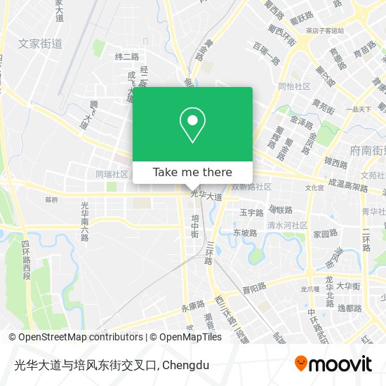 光华大道与培风东街交叉口 map
