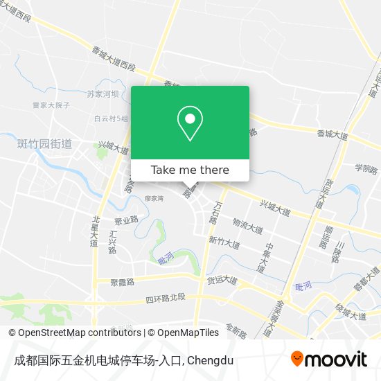 成都国际五金机电城停车场-入口 map